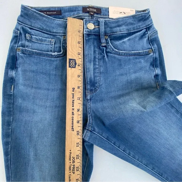 NYDJ Slim Bootcut Denim Slimming Lift Tuck Tech Jeans Sz 00 24 - Picture 10 of 10